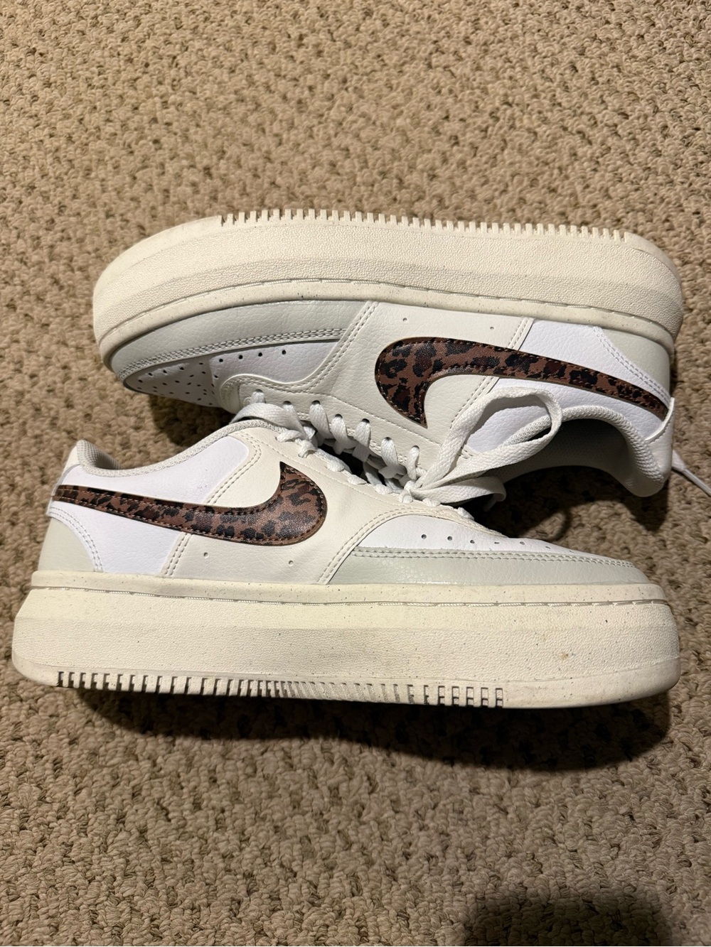 Nike court vision Alta with Leopard Swoosh